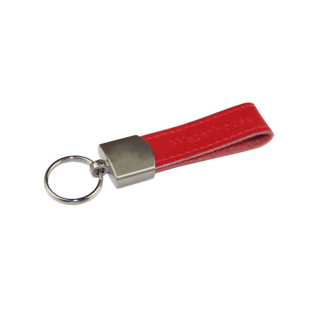 Breloc oval din piele ceară rafinată