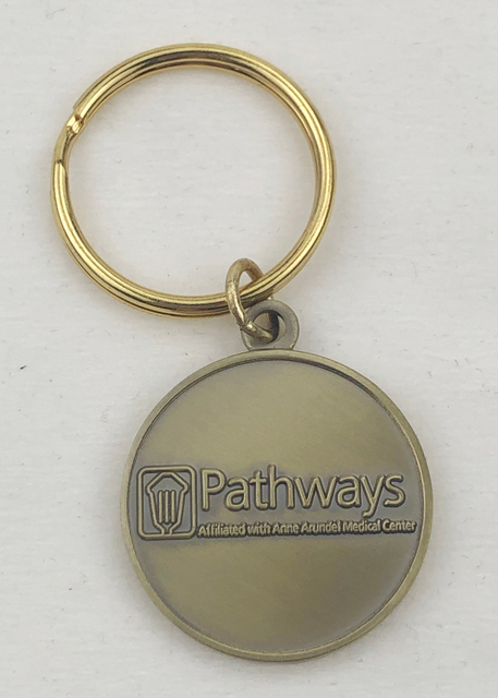 Custom na 3D Bracelet Metal Keychain