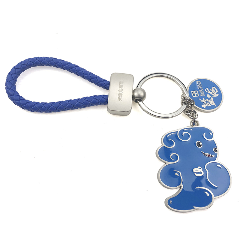 நட்சத்திர வடிவ நாகரீகமான மேல் தானிய தோல் சாவிக்கொத்தை