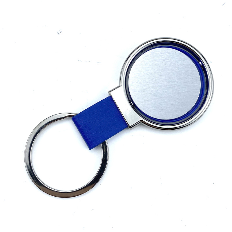 Llavero de cuero en relieve creativo ovalado