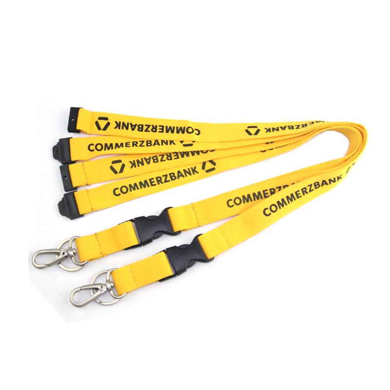 ခရီးဆောင် ခါးပတ်အတွက် Flat Customizable Polyester Lanyard