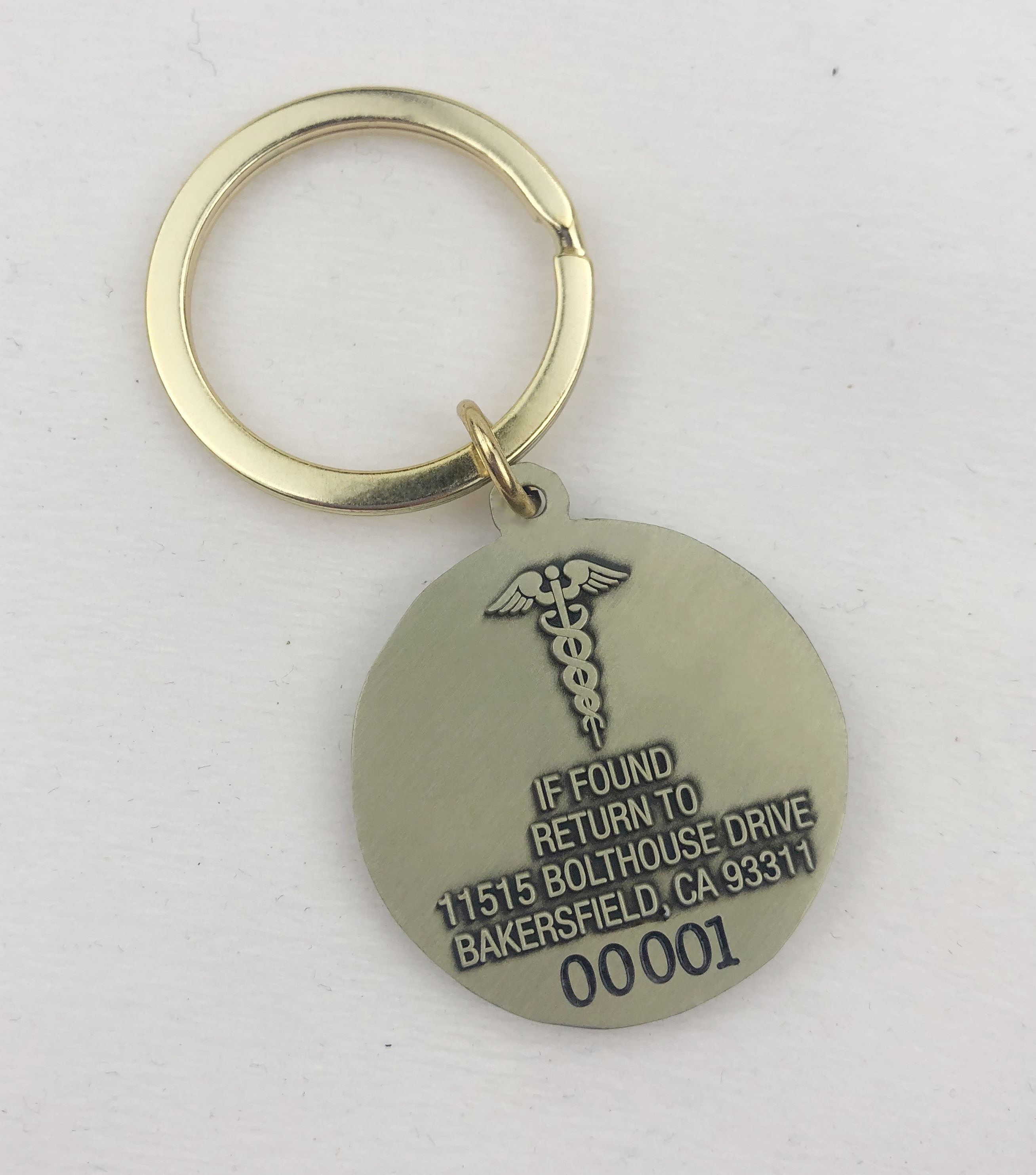 Brugerdefineret 3D armb&aring;nd metal n&oslash;glering