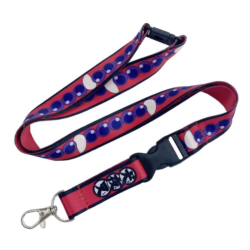 ခရီးဆောင် ခါးပတ်အတွက် Flat Custom Polyester Lanyard
